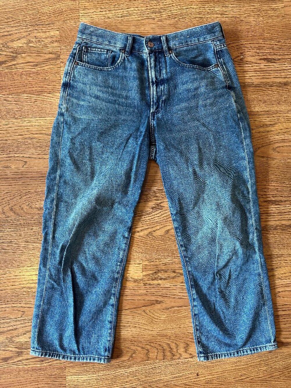 Express Cropped Wide Leg High Rise Jean size 6